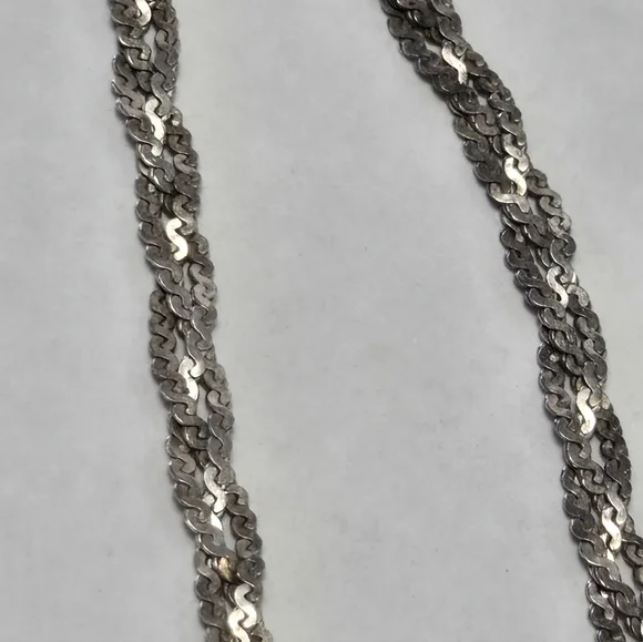 Silver Braided Rope Chain - Picture 3 of 3